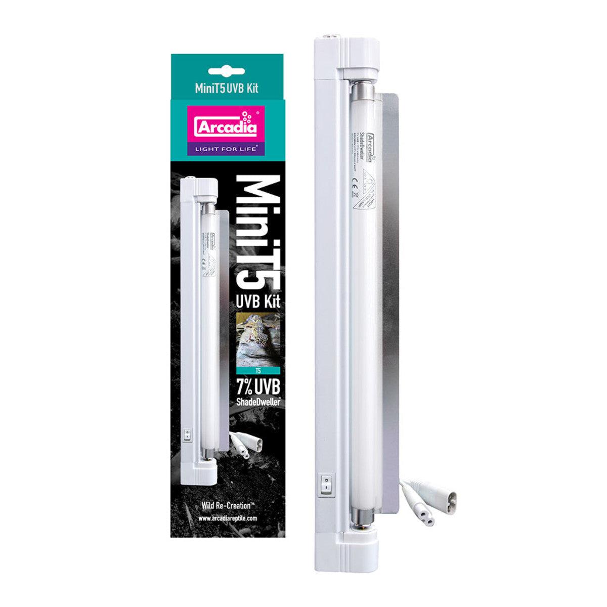 Arcadia T5 UVB Mini Kit, ShadeDweller, 7% UVB, 8w